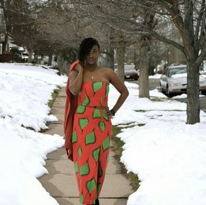 Print crop tube top